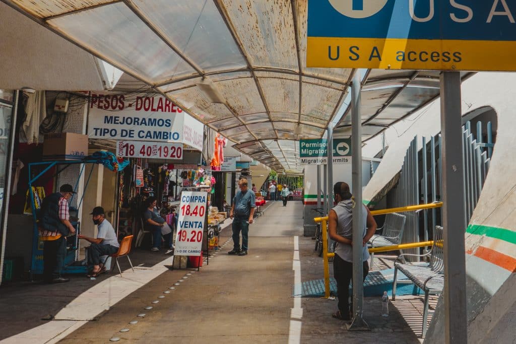 Puerto de entrada peatonal en Nogales, Sonora. (Maritza L. Félix)