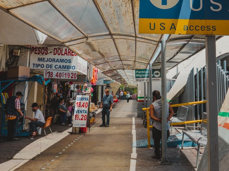 Puerto de entrada peatonal en Nogales, Sonora. (Maritza L. Félix)